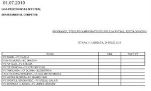 FOTBAL. Programul complet al meciurilor echipelor clujene 