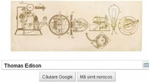 Edison, sărbătorit de Google