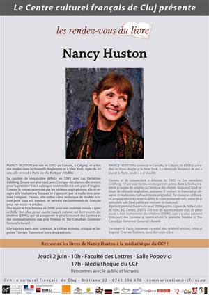 Scriitoarea canadiană Nancy Huston vine la Cluj. Vezi unde o poţi întâlni