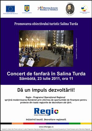 Concert cu cele mai renumite fanfare din ţară, la Salina Turda