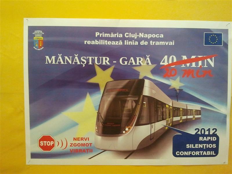 Tramvaie ca în Paris. Clujul va avea tramvaie noi, cu aer condiţionat şi internet gratuit VIDEO