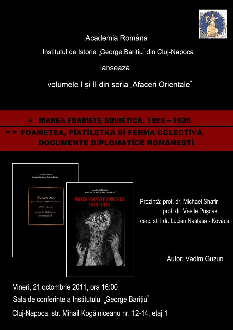 Cum a fost foamea generalizată folosită ca instrument politic în URSS. Două volume lansate la Cluj arată documente