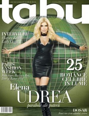 Elena Udrea a pozat pentru coperta revistei Tabu FOTO