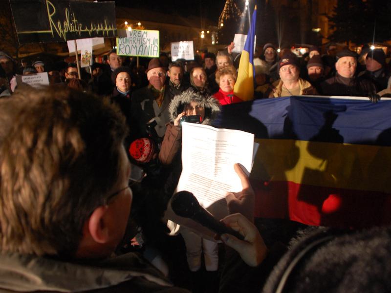 Primul document al protestatarilor: “Declaraţia de la Cluj” FOTO
