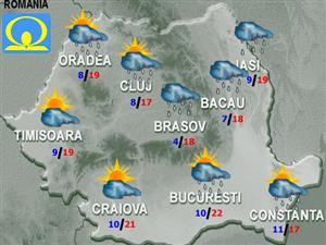 Ploi şi descărcări electrice în toată ţara. Cum va fi vremea mâine şi poimâine