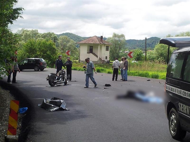Motociclist, accidentat mortal aproape de Dej FOTO / VIDEO