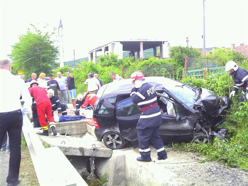 Accident grav la intrarea în Dej VIDEO