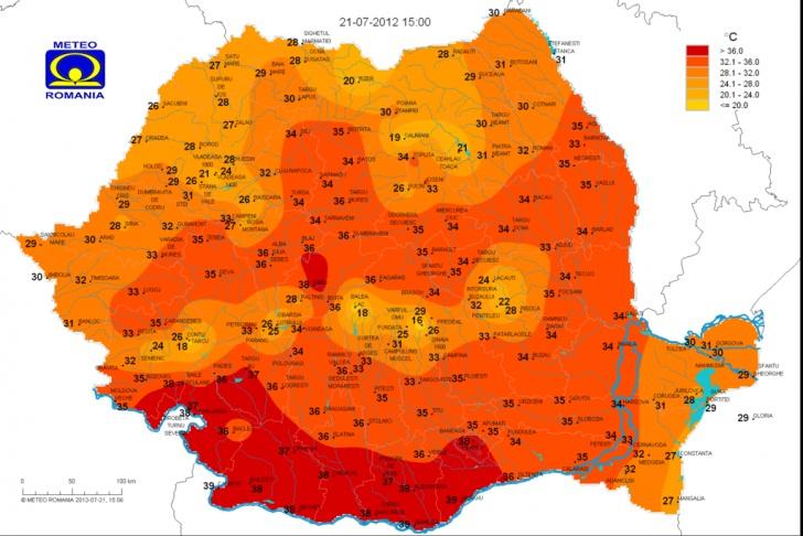 România, sub caniculă. Vezi harta temperaturilor