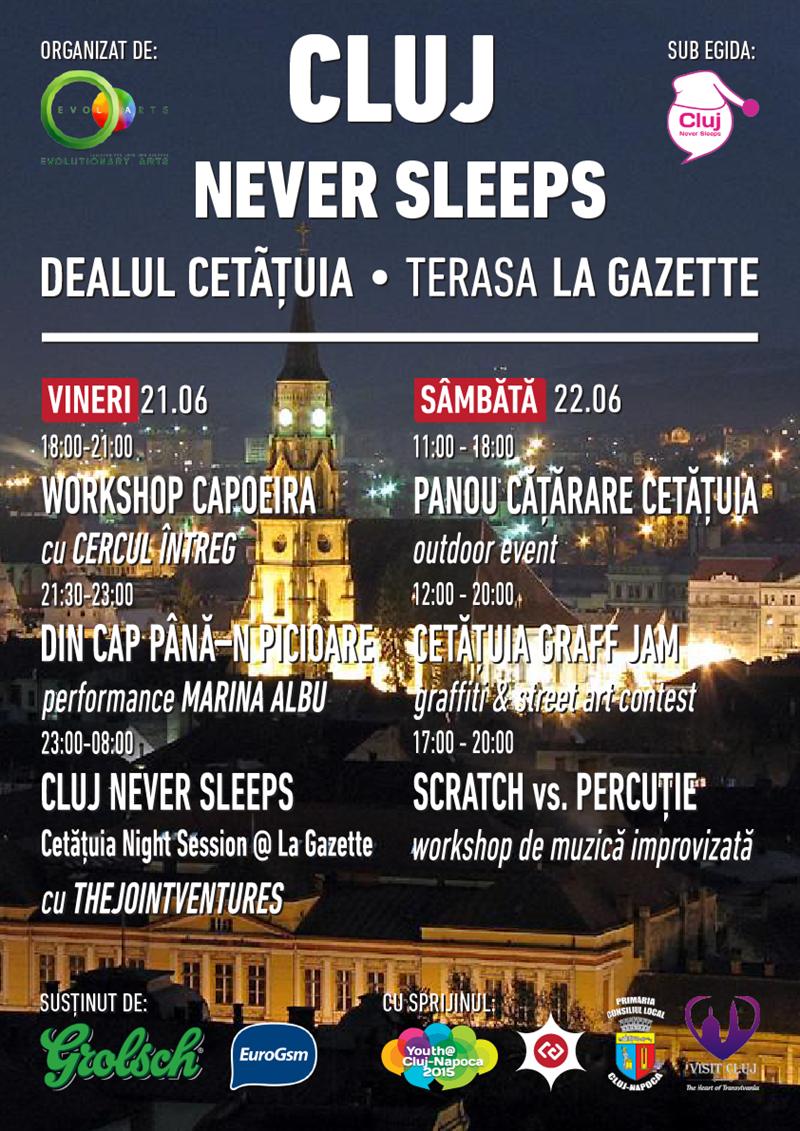 Ce puteţi face pe Cetăţuie în cadrul evenimentului Cluj Never Sleeps 