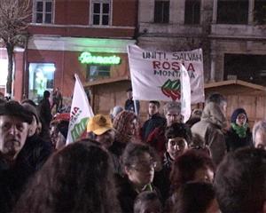 Tot mai puțini clujeni protestează pentru Roșia Montană VIDEO