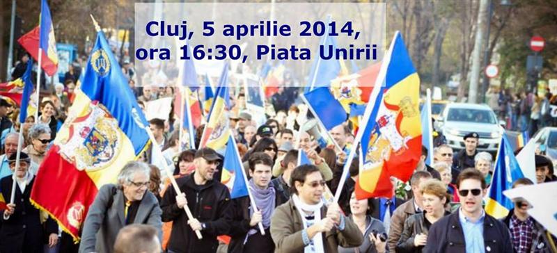 Marş pentru monarhie mâine în centrul Clujului