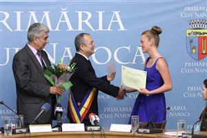 Olimpicii clujeni, premiaţi de primărie