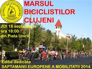 Bicicliştii clujeni, invitaţi să iasă în stradă, cu ocazia Săptămânii Europene a Mobilităţii