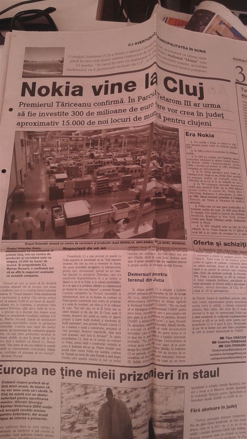 10 ani în 10 zile. 2007: Nokia se conectează la Cluj