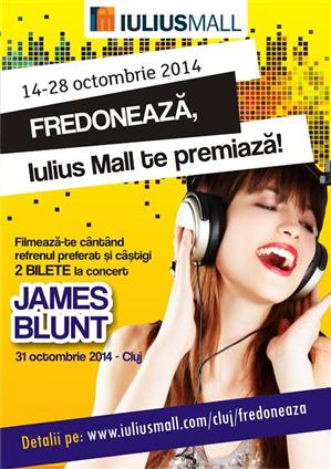 Fredoneaza! Iulius Mall te trimite la concertul James Blunt (P)