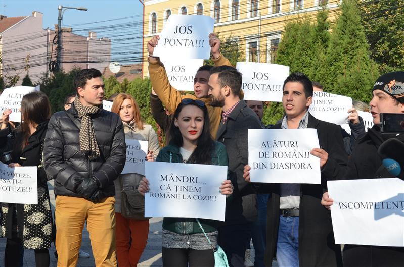 Protest anti-guvern, la Cluj. 7.800 de oameni si-au dat intalnire sambata in Piata Unirii