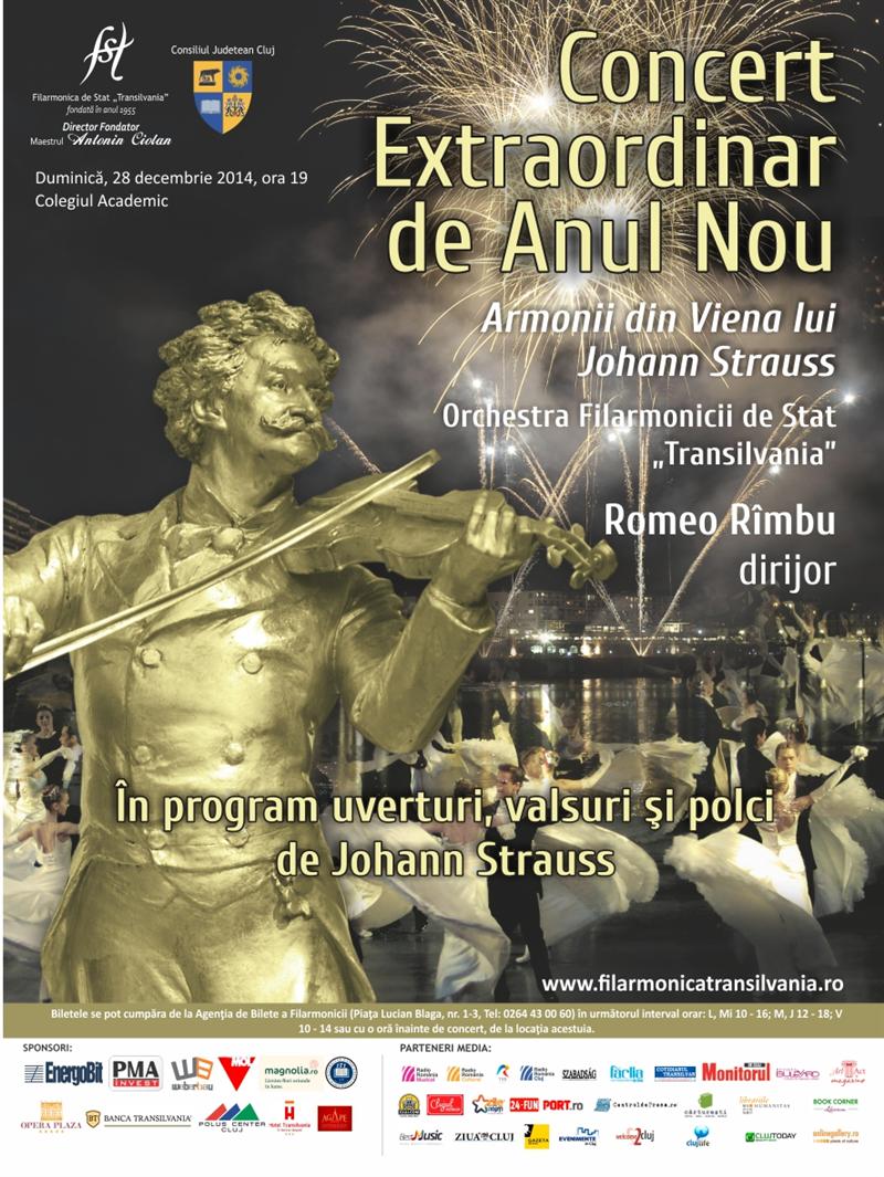 2014 se termină pe acordurile lui Johann Strauss. Concert extraordinar de Anul Nou