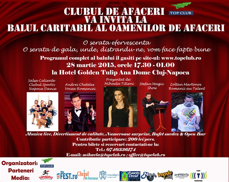 Bal al oamenilor de afaceri, în scop caritabil. Programul evenimentului
