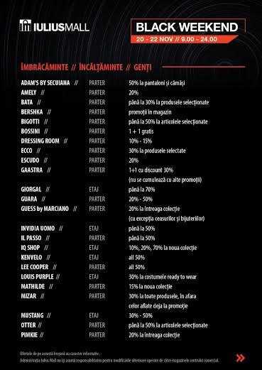 Black Weekend Sales în Iulius Mall Cluj (P)