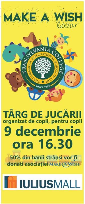 Târg de cadouri „Make a Wish Bazar”, la Iulius Mall Cluj (P)