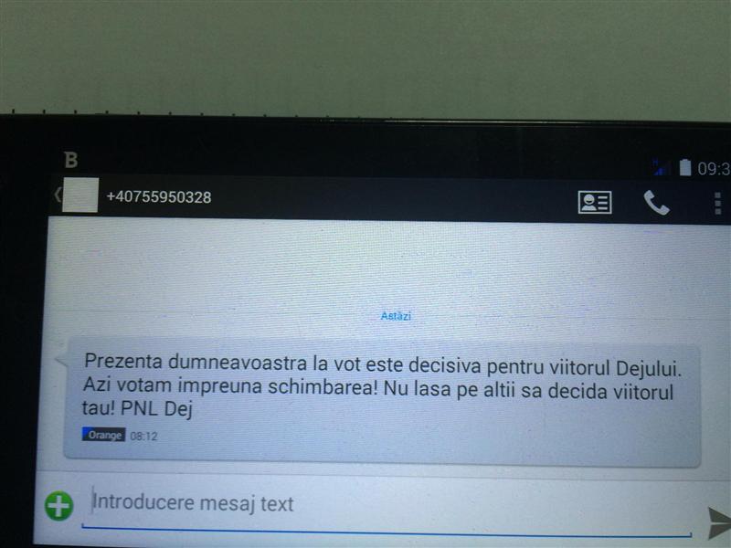 Primul incident electoral în Cluj: PSD Dej acuză PNL că trimite mesaje electorale în ziua votului