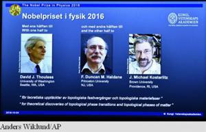 Nobel 2016: Premiul pentru fizică se împarte între trei cercetători