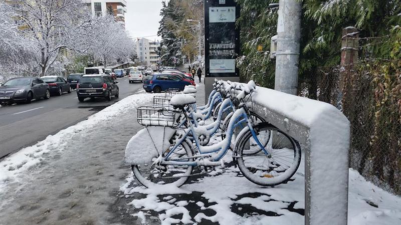 Cluj Bike intră la hibernat. Staţiile din Floreşti şi Apahida au funcţionat abia o lună