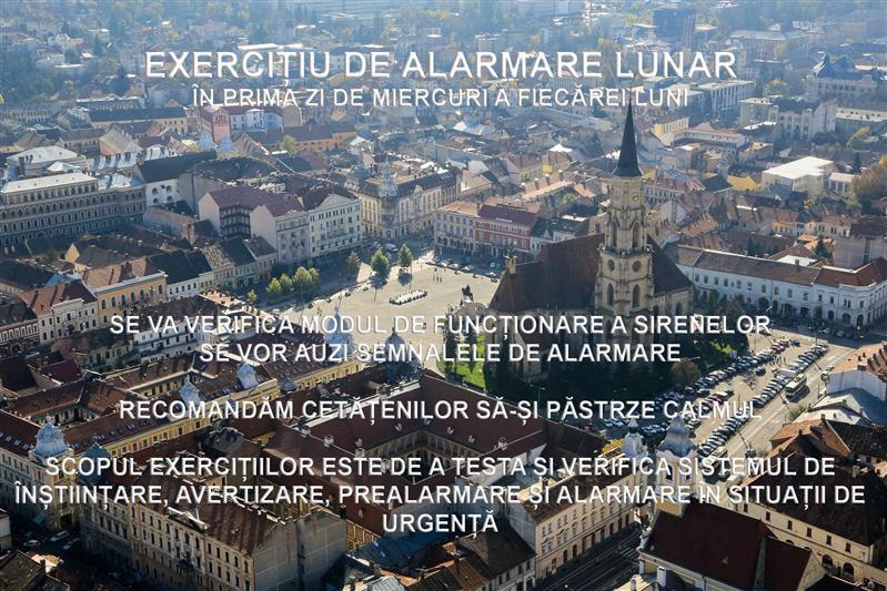 Sună alarmele la Cluj! ISU continuă exercițiile lunare de alarmare