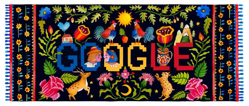 Google săbătoreşte Ziua Naţională a României printr-un doodle special - FOTO