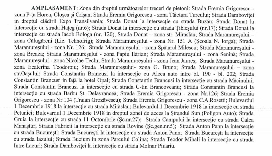 Lumină pentru pietoni. Strada ta este pe listă?