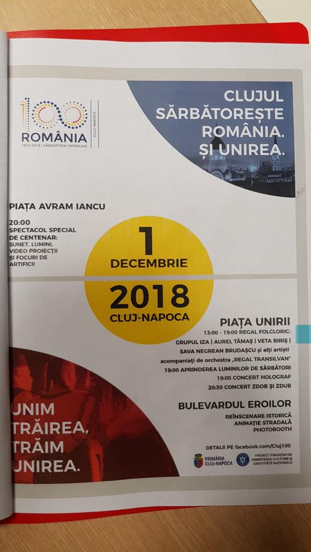 Cum vor sărbătorii clujenii 1 Decembrie în anul Centenarului. Programul festivităţilor de Ziua României