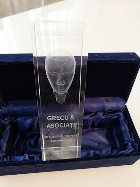 Premiul pentru proprietate intelectuală în cadrul Galei Premiilor The Times/Legal Innovation  câştigat de firma 