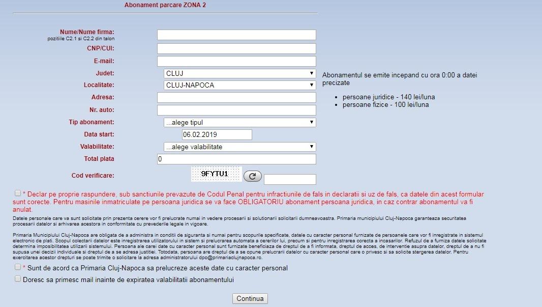 Digitalizarea continuă în Primăria Cluj. START pentru abonamente ONLINE de parcare în Zona II