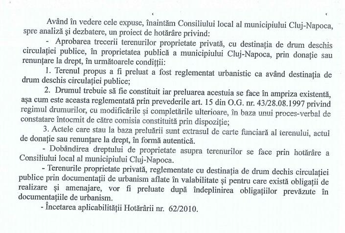 Dezbatere publică! 3 condiţii obligatorii pentru preluarea străzilor private din Cluj-Napoca de către Pimărie