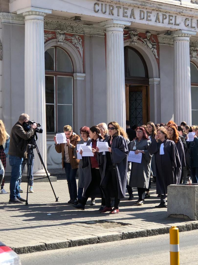 Protestul magistraţilor continuă la Cluj