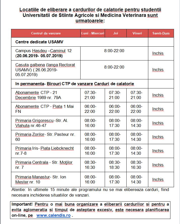 Carduri de transport contactless pentru studenţii USAMV