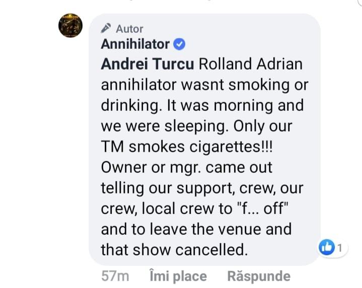 Concertul Annihilator de la Cluj, anulat cu SCANDAL! Rockerii, acuzați că ar fi fumat interzise și distrus bunuri la stadion