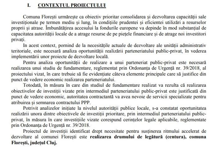 Parteneriat public -privat pentru centura Floreştiului? Şulea face studiu de fundamentare cu aproape 1 milion lei