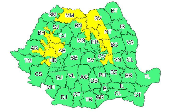 Se întoarce iarna? Polei, vânt și frig la Cluj, plus Cod galben de ninsori în zona de munte