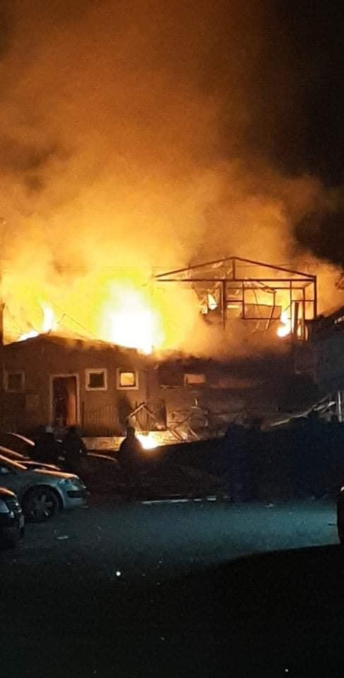 Iadul de pe Dunării! Zona în care a avut loc explozia arată ca după bombardament