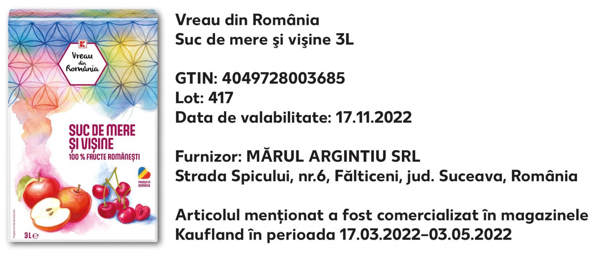 Încă o ALERTĂ alimentară! Suc natural, retras de la vânzare