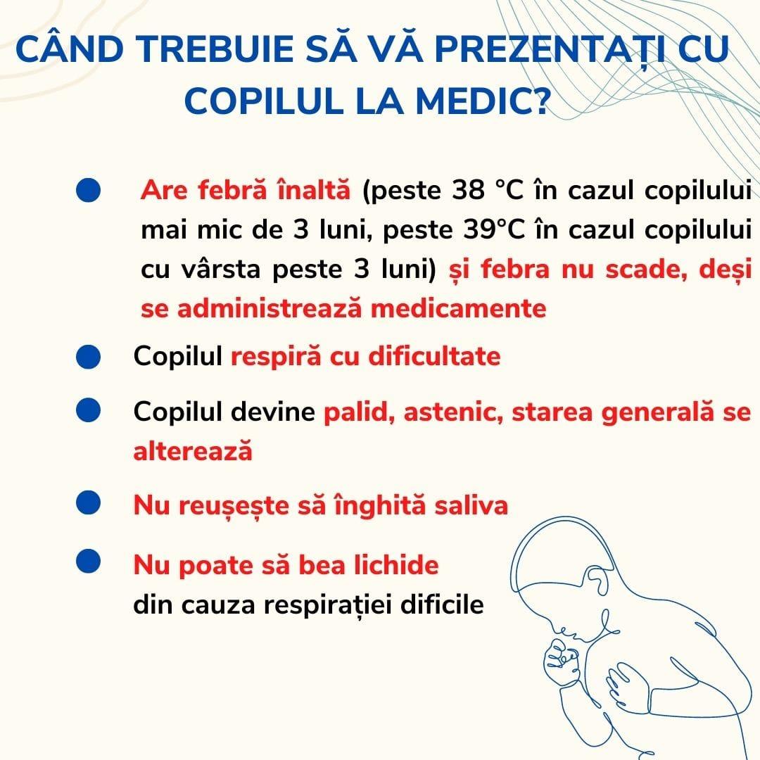 Ministerul Sănătății: Când și unde să mergi cu copilul la medic dacă are viroză