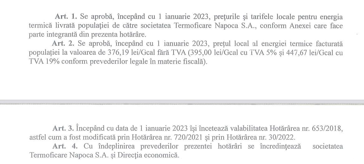 Cât vor plăti clujenii la căldură din 1 ianuarie 2023. Municipalitatea acordă subvenţii de 11 milioane euro