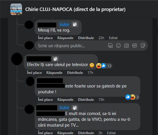 Noul „open space” hibrid într-un apartament din Cluj: „Îți sare uleiul pe televizor” / „E foarte usor să gătești de pe YouTube”