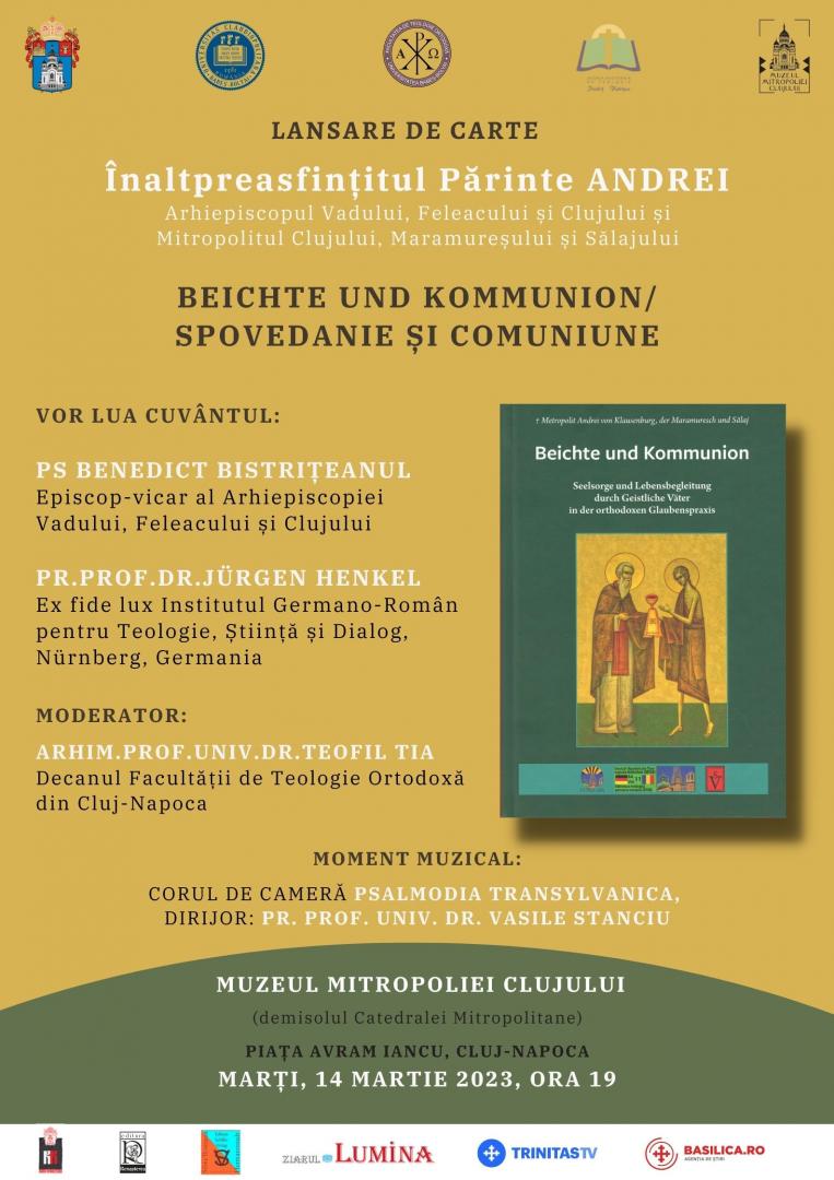 Eveniment editorial la Muzeul Mitropoliei Clujului: Lansarea cărții IPS Andrei, "Beichte und Kommunion" / "Spovedanie și comuniune"