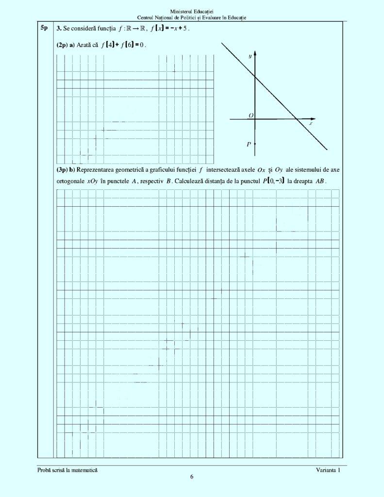 SUBIECTELE la Matematică la Evaluare Națională. Ce au avut de rezolvat elevii