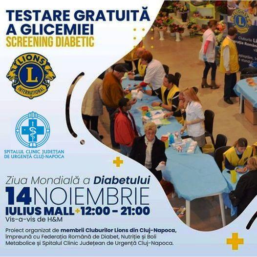 Ziua Mondială a Diabetului. Testare gratuită a glicemiei la mall-ul din Gheorgheni