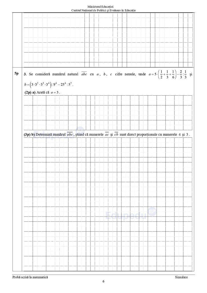 Simulare Evaluarea Națională. Ce au avut de rezolvat elevii la proba de Matematică