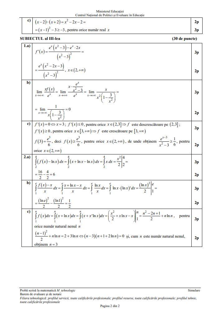 Simulare BAC 2024. Ce au avut de rezolvat elevii la Matematică
