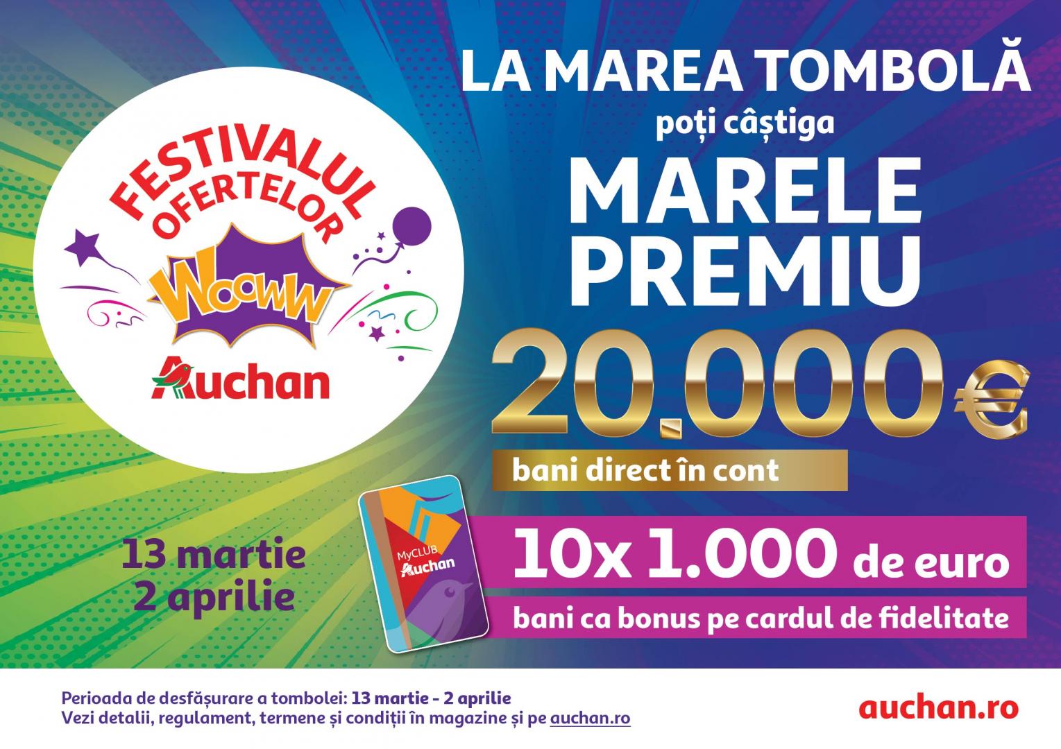 Ultimul weekend din Festivalul Ofertelor Auchan îți aduce super reduceri la carnea de pui și scutece Pampers